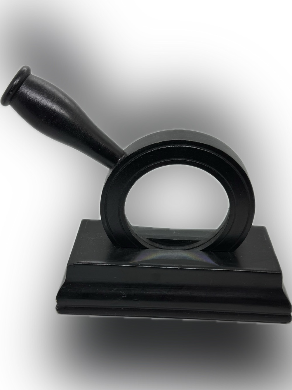 Bombay Black Wood Magnifying Glass Desk Decor Display Stand Office Library